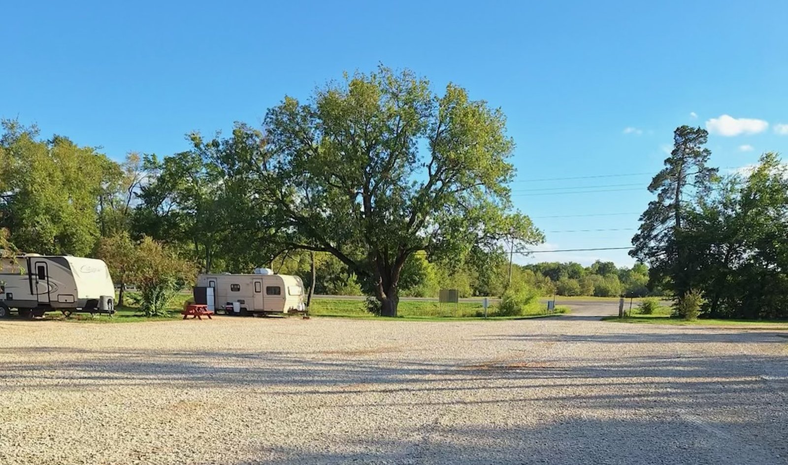 Park B RV sites at Paris Live Oaks